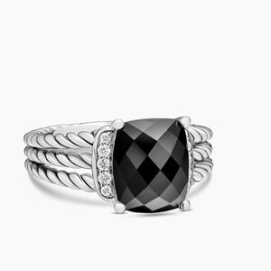 DAVID YURMAN PETITE WHEATON® RING
Sterling Silver with Black Onyx and Diamonds